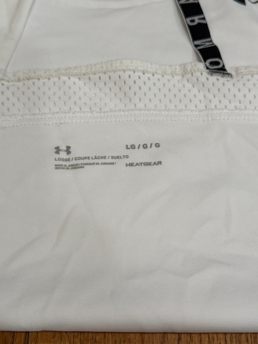 Under Armour White Women's Racerback Tank with Logo Strap - Picture 3 of 4